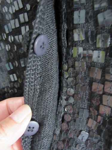 Michael Simon Hand Embroidered Sequin Front Cardigan Sweater Size Small *NWTS - Picture 6 of 8