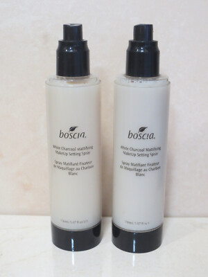 BOSCIA WHITE CHARCOAL MATTIFYING MAKEUP SETTING SPRAY 5.07 OZ LOT OF 2