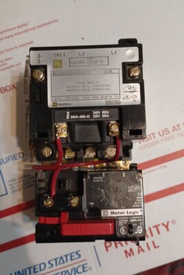 SQUARE D NEMA SIZE 0 STARTER 8536SBG2h209sx11 240VCOIL 3PH 600V 5HP New Open Box