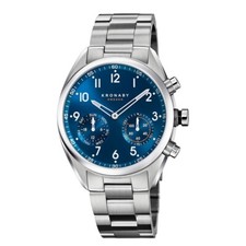 Image of Kronaby Apex Connected watch blue dial 43mm steel bracelet S3762/1