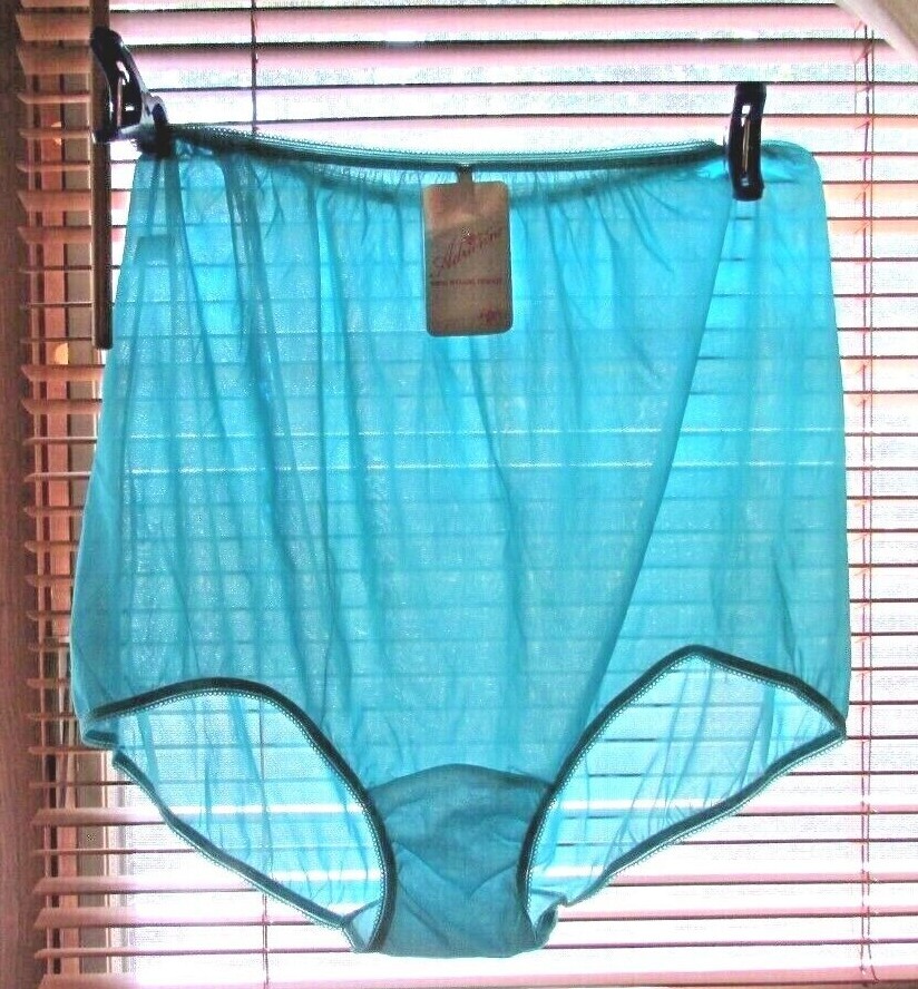 Adrienne Nylon Tricot Full Cut Mushroom Gusset Granny Panties 13 USA