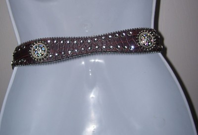 Cowboy Belt Blazin Roxy Rhinestone Ornate Bling Belts Fits 