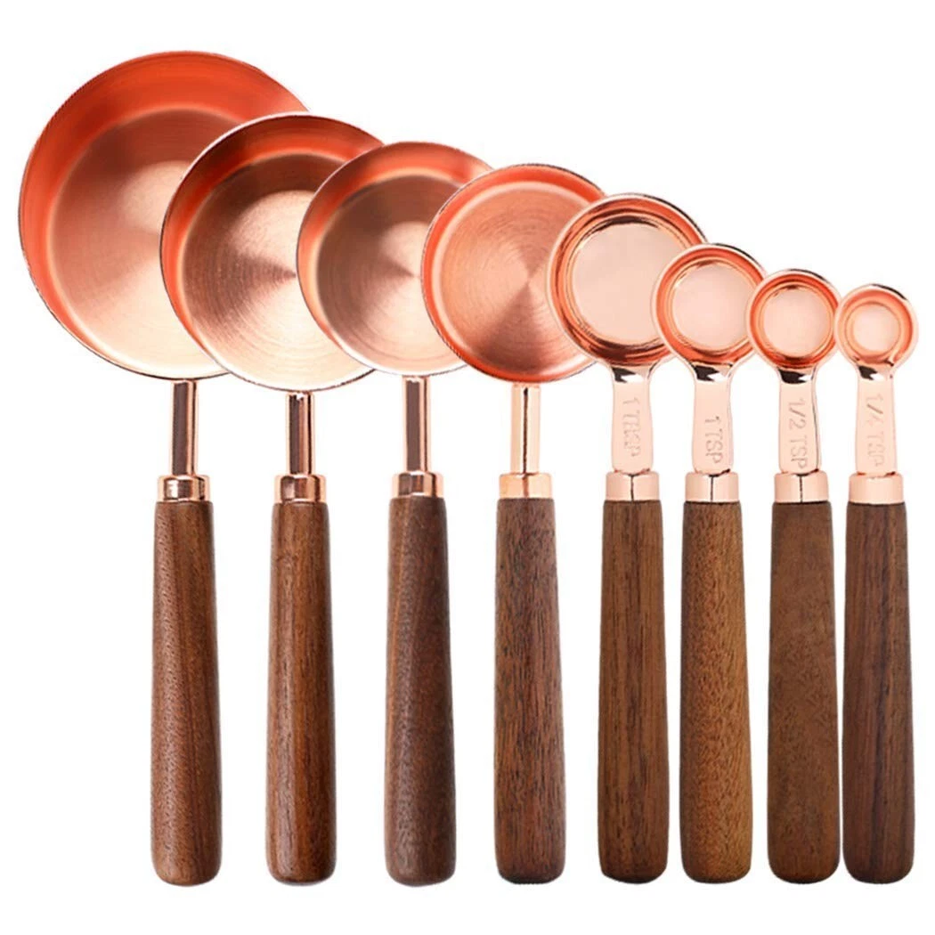 Stainless Steel Measuring Cups and Spoon Set | Wooden Handle Measuring Spoon
Opens in a new window o