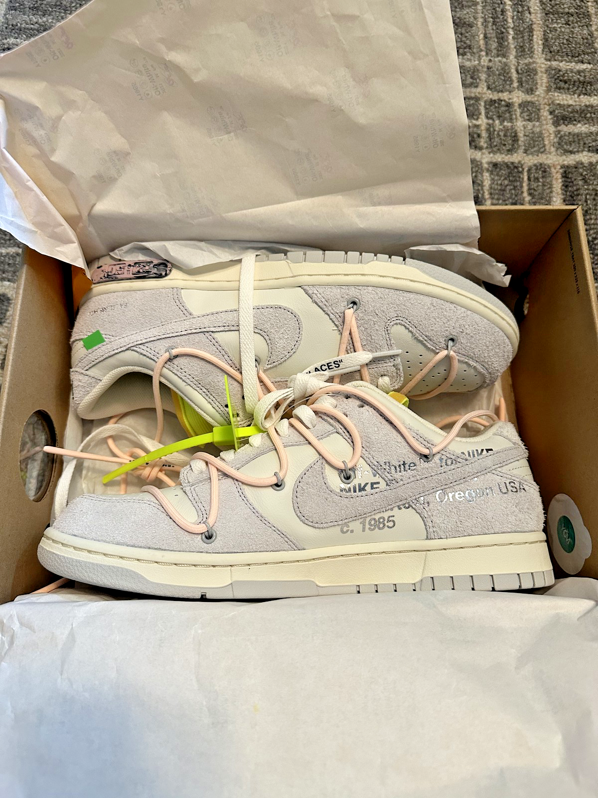 OFF WHITE X NIKE Taglia 10 5 Nike Off White x Dunk Low Lotto 12 di 50