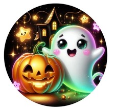 Halloween Ghost  Pumpkin Wreath Sign