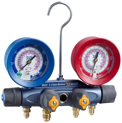 #ad Yellow Jacket 46014 Brute II A2L Manifold with 3 1 8 inch Gauges $262.15