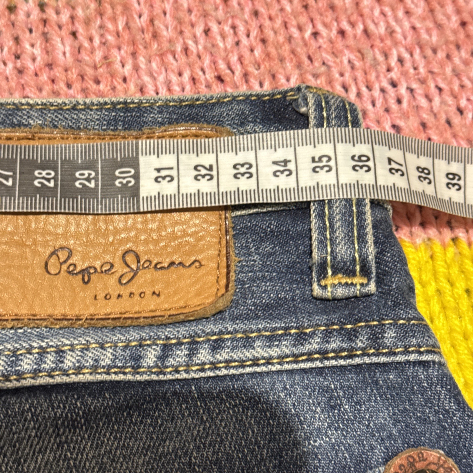Pepe Jeans Size 28 Waist 32 Length Men’s Retro image 5