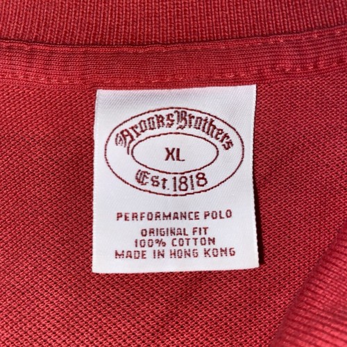 Brooks Brothers 1818 Men's Original Fit Short Sleeve Red Polo Shirt (XL) - Picture 2 of 6