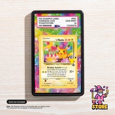 Pikachu 24 - Cumpleaños Pikachu | Pokémon PSA / CGC Estuche Losa Arte Extendido