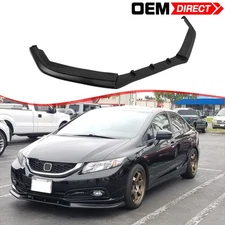 Fits 13-15 Honda Civic EK Sedan 4Dr Front Bumper Lip Spoiler IKON V3 Style PU