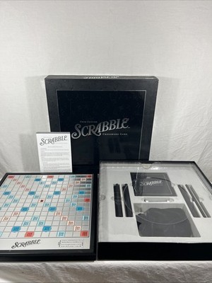 (NICE) Scrabble Onyx Edition Game 2006 100% Complete Turntable Hasbro Board Game