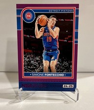 2024-25 Panini NBA Hoops Detroit Pistons Simone Fontecchio Purple #16