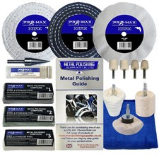 Image of Drill Steel And Stainless Steel Metal Polishing Kit 4" x 1" 15pc Pro-Max
