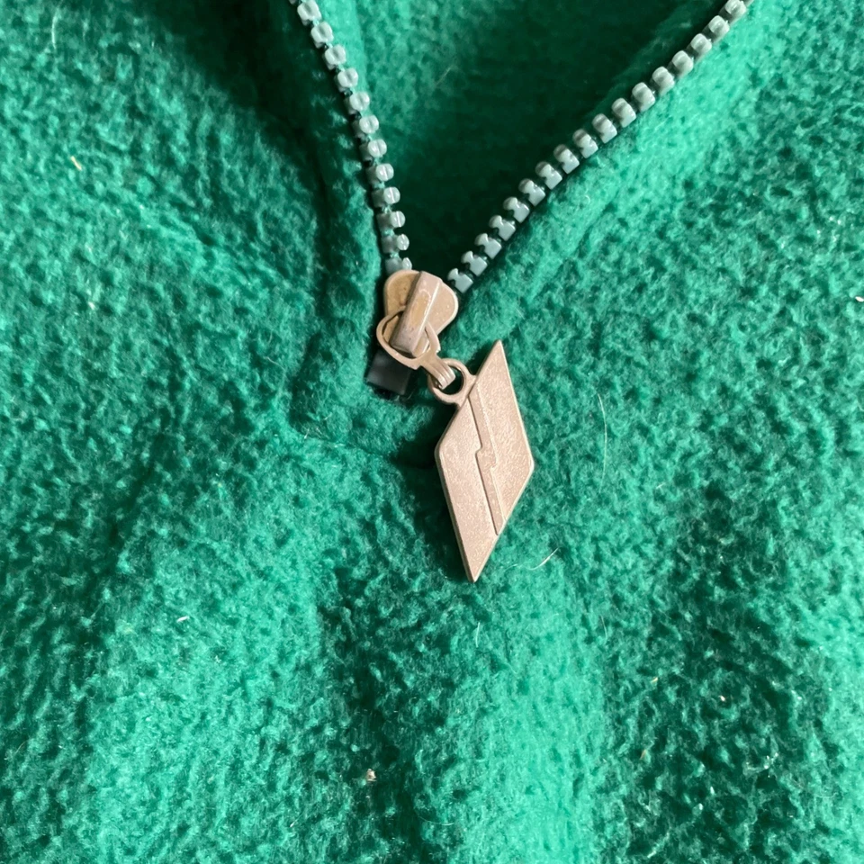 Chaqueta Pullover Vintage Pro Spirit Polar Verde Gris Cuarto Cremallera Talla Mediana Foto 2 de 4