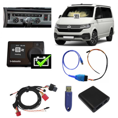 Plug&Play Standheizung Zuheizer + Webasto MultiControl SW für VW T6.1 Climatic