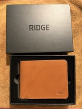 Perfect gift BRAND NEW Ridge Bifold Leather Wallet-Tobacco Brown RFID Protection