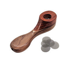 Wood Tobacco Smoking Hand Pipe 5 Screens Made in USA