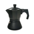 Cafetière à moka en aluminium, antidérapante et résistante, noire, capacité 3...