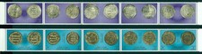 Qatar Scott #921-922 MNH STRIPS of 5 - Images of Ancient Coins CV$17+