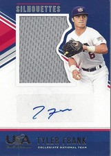 2018 USA Baseball Stars and Stripes Silhouettes #25 Tyler Frank Auto Jersey /199