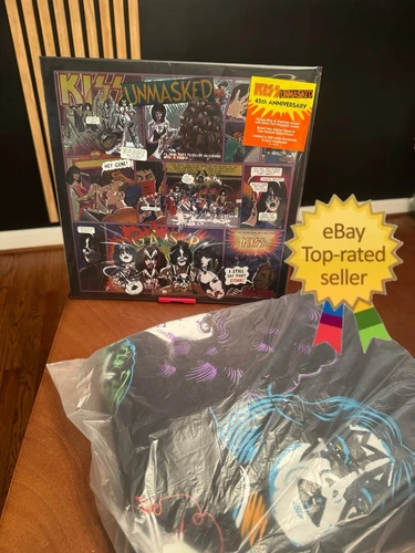KISS Unmasked 45th Anniversary Picture Disc + Unmasked Zip Hoodie MEDIUM LE /500