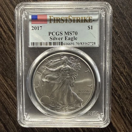 2017 American Silver Eagle PCGS MS70 First Strike FS Mint State Graded .999
