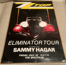 ZZ Top & Sammy Hagar 1983 Spectrum Concert Poster 12.5 X 19.5 Rare Philadelphia!