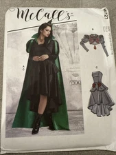 McCall’s M8127 Misses Costume Pattern Witch Cape Bolero Dress Sizes 6–14 UNCUT