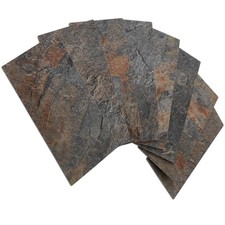 Piece Peel and Stick Backsplash Wall Tiles, 3" x 6" PVC Faux 100 Rust Slate