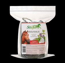 Stiefel Kräuterlix Leckstein 1000 g Ergänzungsfutter Pferd Belohnung Bronchial