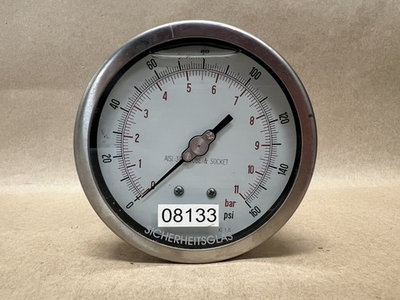 #ad LTR 0 160 PSI 0 11 Bar Pressure Gauge $50.00