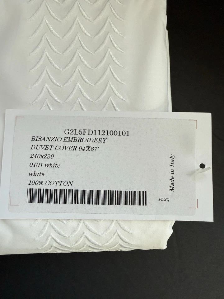 Funda Nórdica Pratesi Original Queen Piel de Ángel Blanca Hecha en Italia 100% Algodón Foto 3 de 4