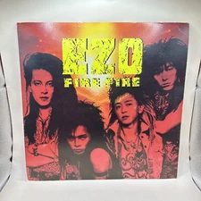 EZO • Fire Fire 1989 Record Store Promo 2 Sided 12x12 Sign Poster Geffen Records
