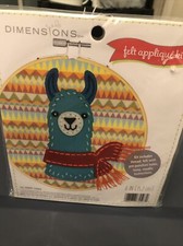 Dimensions Llama Felt Applique Kit 6" - Felt-Thread-Hoop-Needle-Instructions-NEW