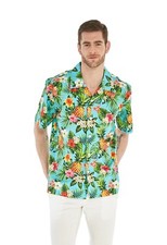 Hawaii Hangover Men's Hawaiian Shirt Aloha Shirt Pineapple Paradise Turquoise