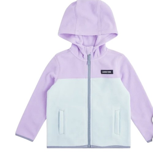 Vintage Lands End Squall Jacket M Color Block Fleece Lined Retro