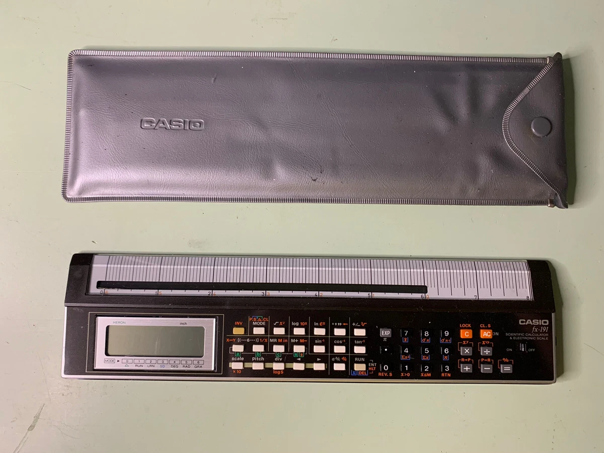 Vintage Casio FX 191 Scientific Calculator W Case Not Working For Parts Rare