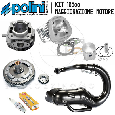 Engine Upgrade Kit Polini 102 Ø55 Bell Muffler VESPA PK 50 S XL
