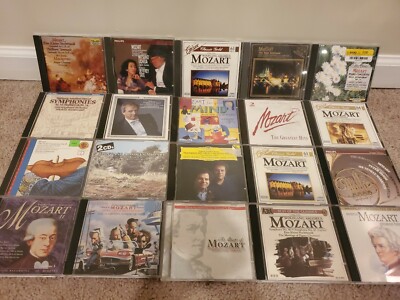 Lot of 20 Mozart CDs: Uchida, Tate, Eine Kleine Nachtmusik, Greatest Hits