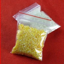 500x 6x8cm Jewelry  Zipped Lock Reclosable Plastic Poly Clear Small Bags
