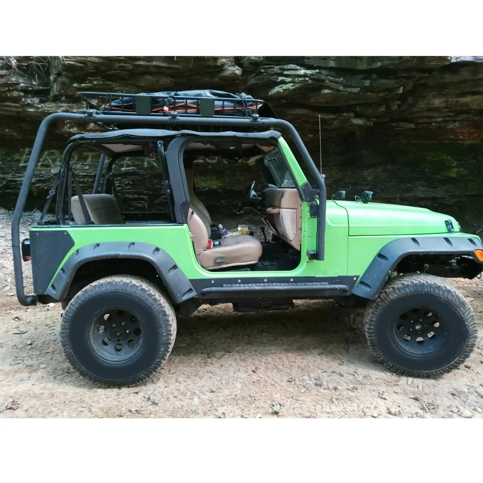Roof Rack For Jeep Wrangler TJ Rubicon 97-2006 Textured Black Replace For 76713 Foto 3 de 4