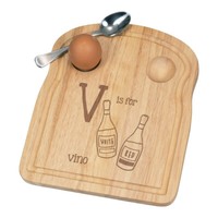 Brief V Ist FüR Wein FrüHstüCk Dippy Eierbecher Brett Lustig Alphabet