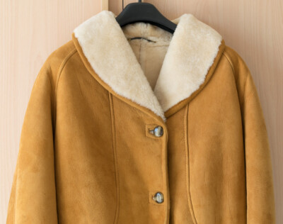 Cappotto donna montone Shearling originale 42 color cammello