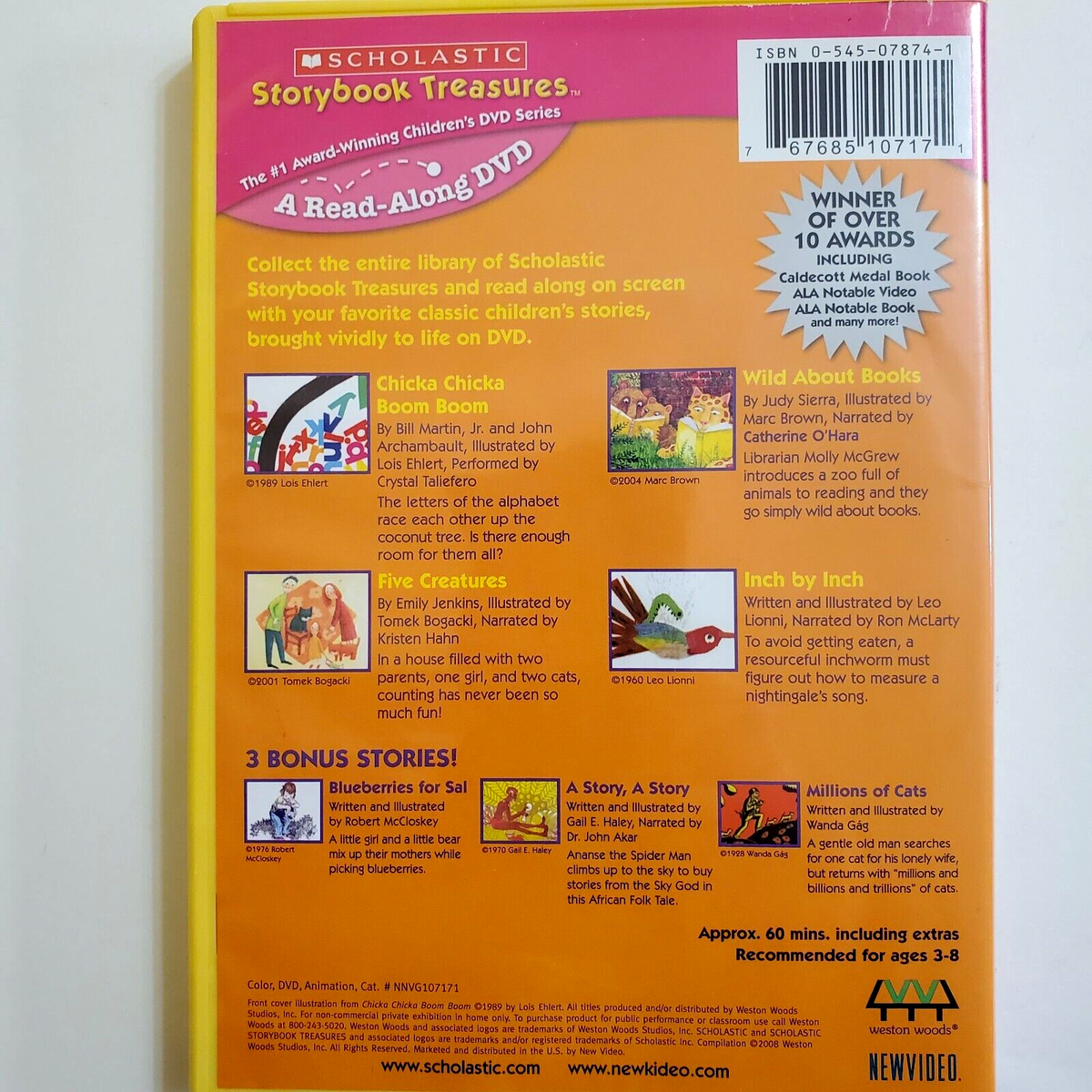 Scholastic Storybook Treasures (DVD, 1989) 7 Kid's Stories On One