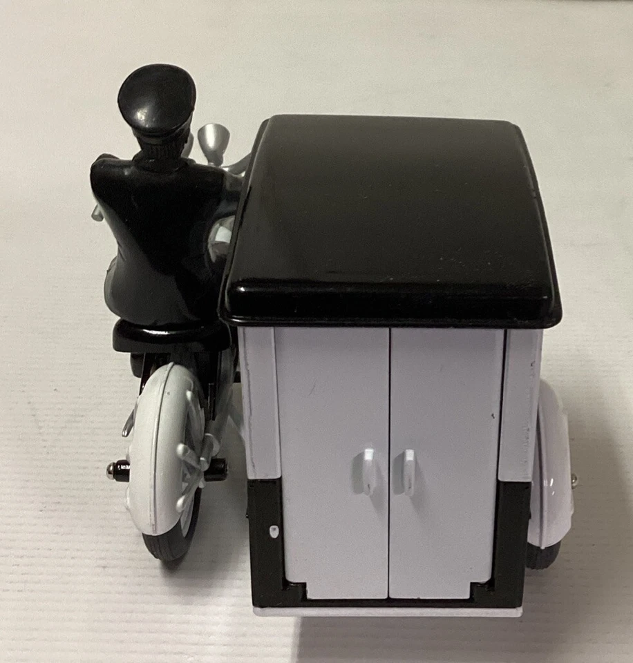 See's Candies Die Cast Motorcycle w/ sidecar, delivery man - Image 3 of 4