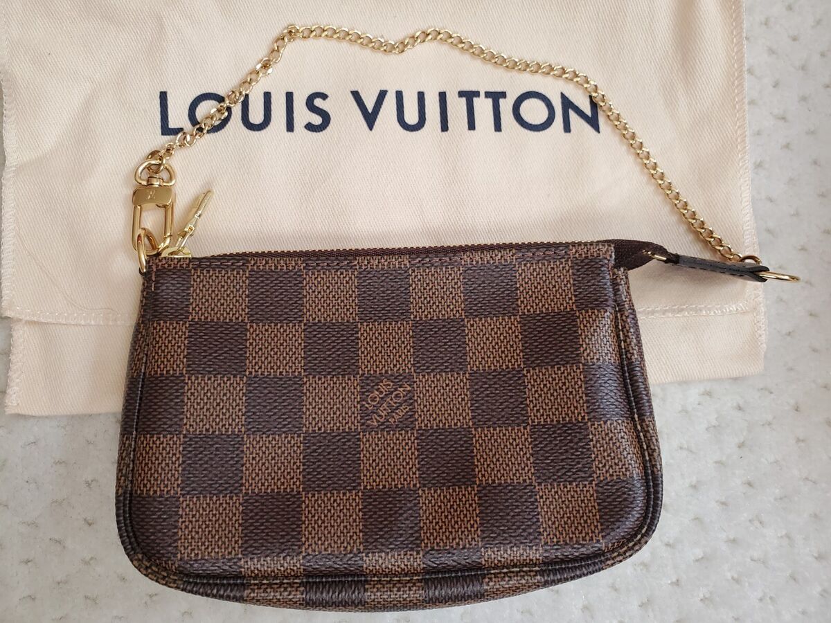 LOUIS VUITTON MINI POCHETTE ACCESSOIRES (Damier ebene) AUTHENTIC