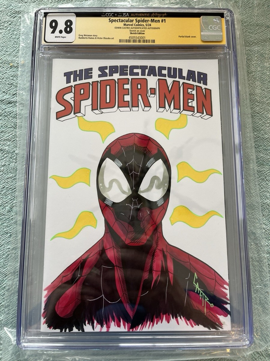 SPECTACULAR SPIDER-MEN 1 BLANK COVER VARIANT Spider-Man Sketch