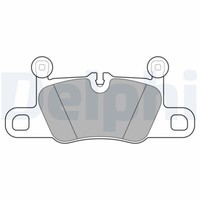 Delphi LP3614 Bremsbelagsatz, Scheibenbremse FüR Porsche