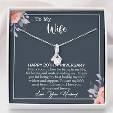 20th Anniversary Gift For Wife Necklace, 20 Year Anniversary, 20th Wedding Gift