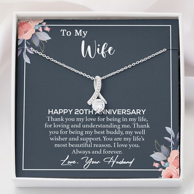 20th Anniversary Gift For Wife Necklace, 20 Year Anniversary, 20th